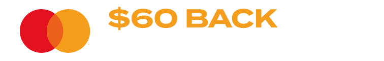 MasterCard $60 back via rebate